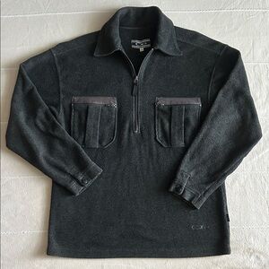 Men's Black Quarter-Zip Sweater